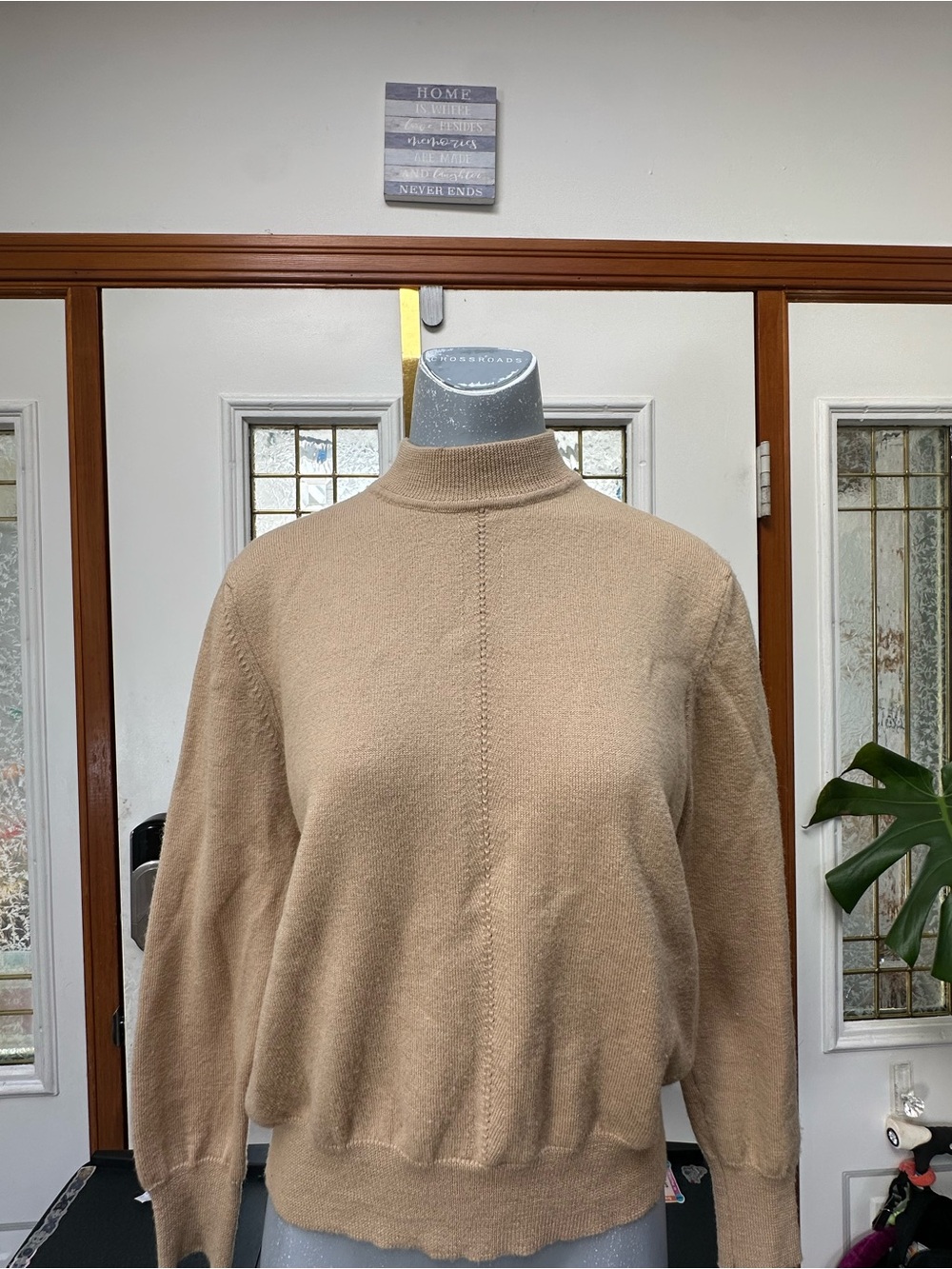 SPANNER Women's Camel Turtleneck Sweater